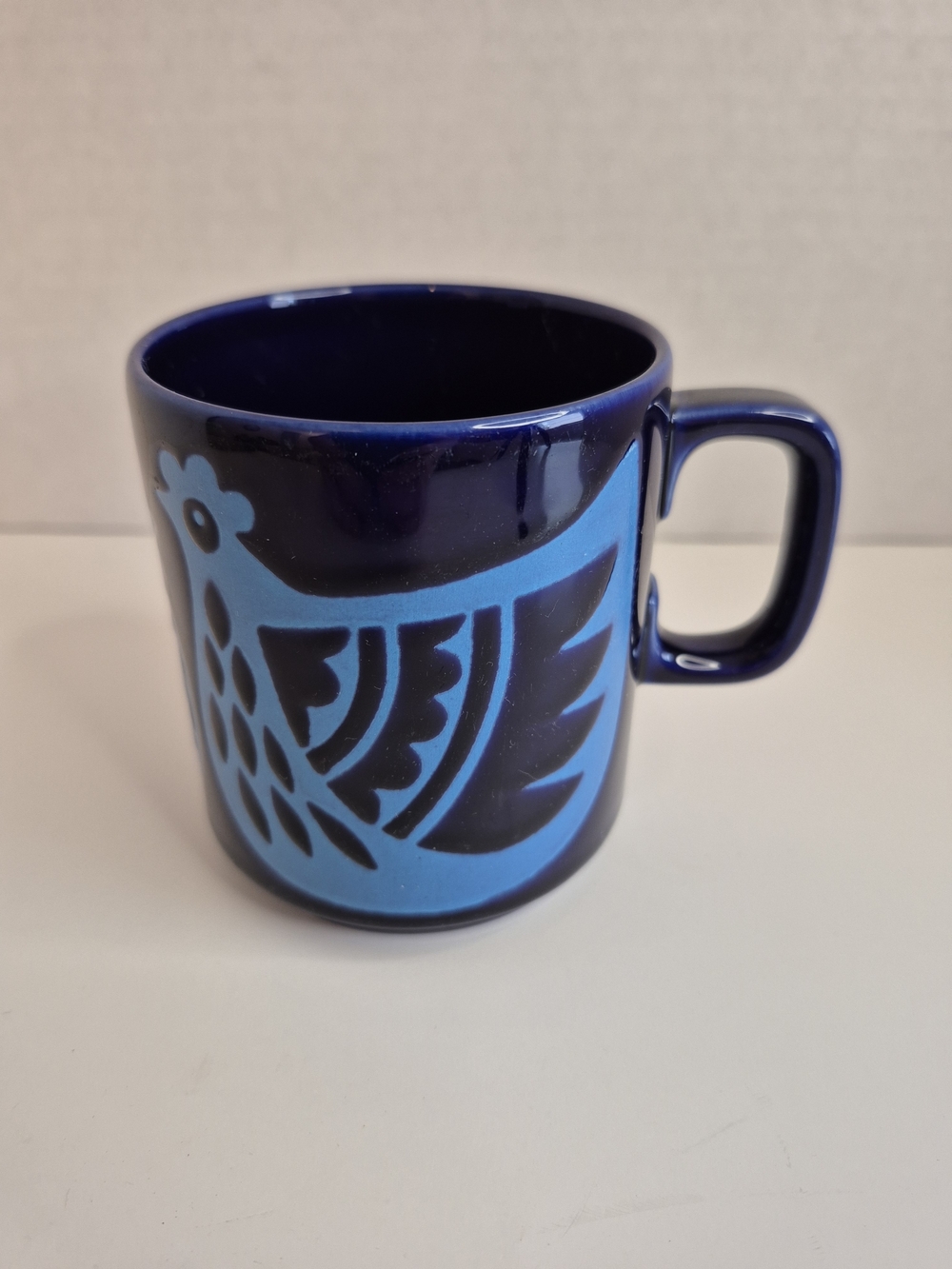 Original Vintage 1970's John Clappison Hornsea Pottery Blue Chickens
